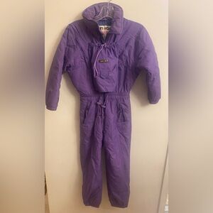 Vintage SUNICE Youth Ski Suit One Piece Purple SIZE 8 Girls Boys